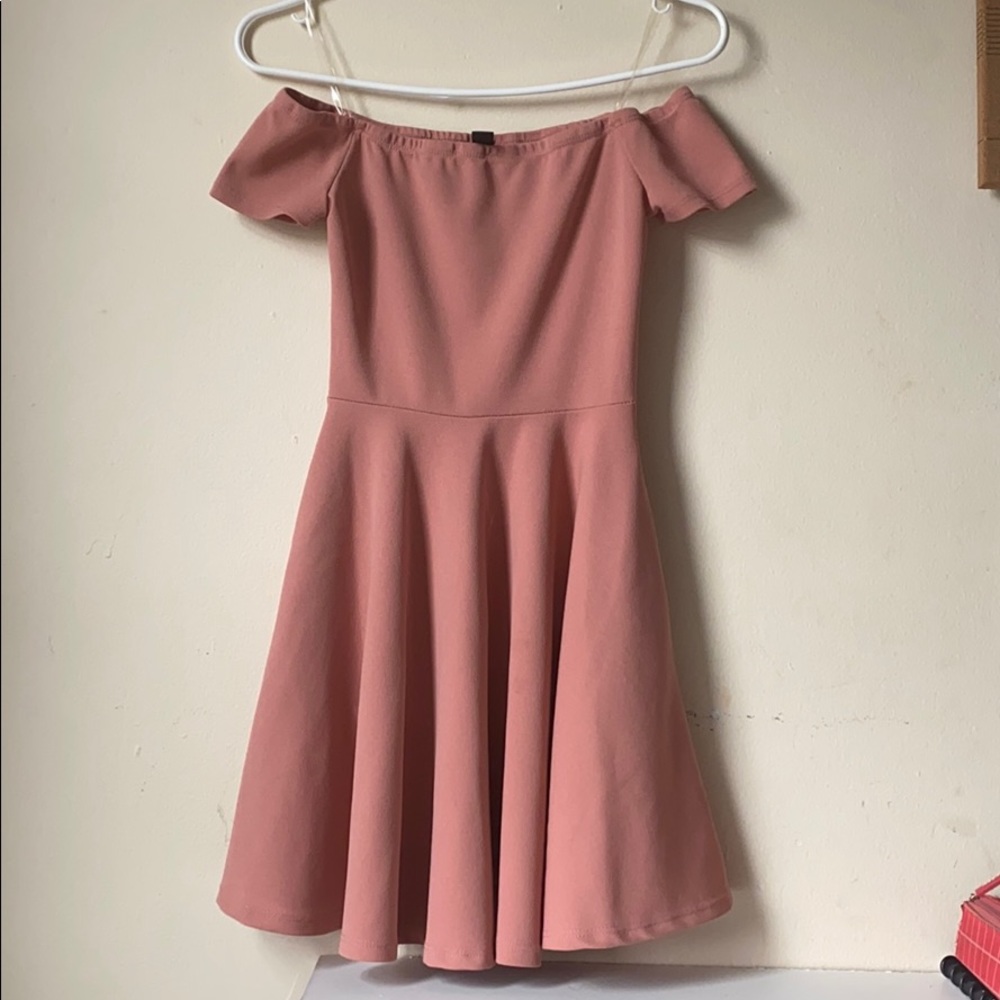 Rose off the shoulder dress